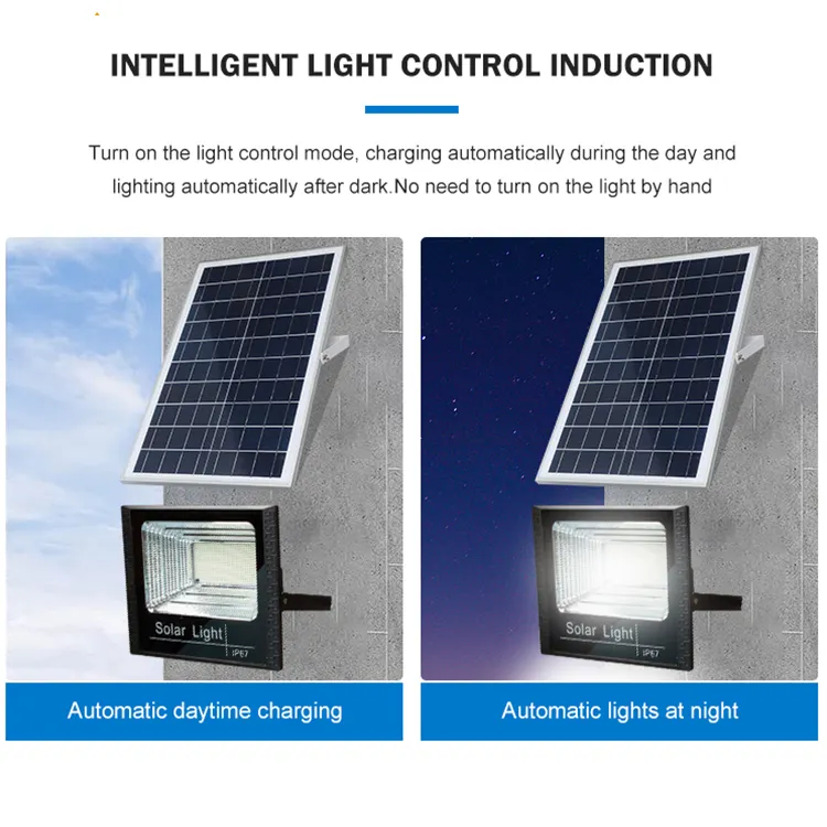 Wontech Wholesale Factory Direct ABS Remote Control 25w 40w 60w 100w 200w LED Solar Flood Light