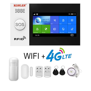 Kit Sistema di Allarme Tuya Smart con Schermo Touch 4G GSM, Compatibile con Google Home/Alexa, Allarme <span class=keywords><strong>Antifurto</strong></span> <span class=keywords><strong>Wireless</strong></span> WIFI per <span class=keywords><strong>Casa</strong></span> 100 - Product Image 1