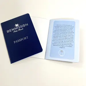 Sampul khusus kulit PU menonton cetak buku pas paspor