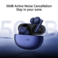 Audífonos Intrauditivos Realme Buds Air 5 Azul/Blanco con Indicador LED de Batería para V5.3, Resistencia al Agua IPX5, Chipset BES, Cancelación Activa de Ruido