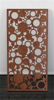Corten-VALLA DE ACERO para jardín, planta de corte láser decorativa para exteriores