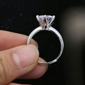 แหวนเพชรโมอิส1ct เพชรแฟชั่นสำหรับผู้หญิงแหวนหมั้น2ct เงินสเตอริง925 - Product Image 4