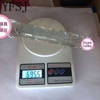 YFSJ Pénis géant à double tête en verre borosilicate pour femmes, masseur anal et de prostate, marron FZ30-L 280x52mm 696g