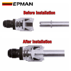 EPMAN alüminyum 6AN veya 8AN erkek için 3/8 "veya 5/16" kadın hızlı kes dişi Push-On uydurma konnektör adaptörü EPJTAN-KDJ - Product Image 6