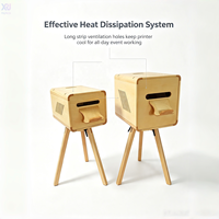 Support d'imprimante en bois stable détachable pour DNP DS620/RX1HS/Hiti P525L/Citizen, avec couvercle, pour borne photo en libre-service, pour 15 personnes, avec appareil photo
