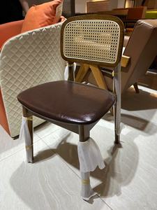 Foshan Made Dining <strong>Chair</strong> Light Luxury Hotel B&amp;B Restaurant Furniture and Rattan Back <strong>Chair</strong> - Product Image 2