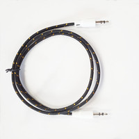 Kabel Audio Stereo Premium Coaxial Nylon Jack 3.5MM Male to Male untuk Pemutar DVD Mobil, Headset Ponsel, Speaker