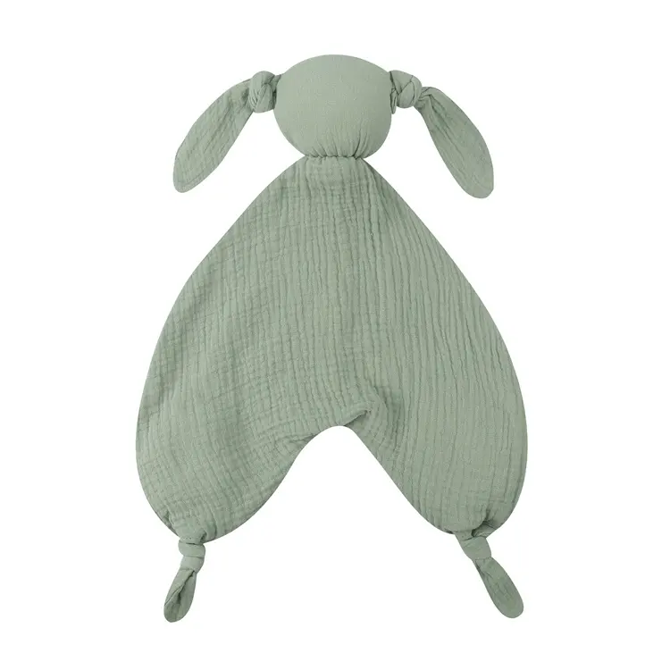 새로운 디자인 신생아 모슬린 코튼 소년 소녀 도매 부드러운 장난감 아기 보안 담요 유아 수면 진정 젖니 수건