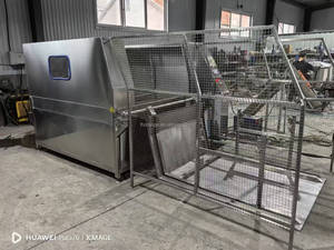 स्वचालित स्टेनलेस स्टील मीट ट्रॉली बुगी वॉशर यूरो शैली सफाई उपकरण वाशिंग मशीन - Product Image 3