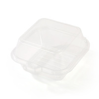 Boîte d'emballage transparente personnalisable de qualité alimentaire pour gâteau carré au tiramisu, mousse, sandwich
