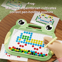 Tableau magnétique personnalisé en forme de grenouille de dessin animé pour tout-petits, jouet de puzzle, stylo de contrôle du puzzle, entraînement à la concentration