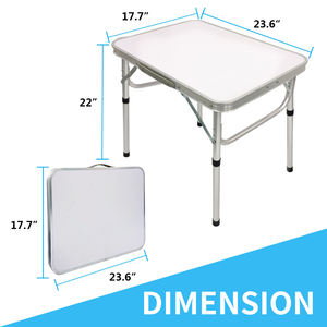 Al Aire Libre de aluminio ajustable blanco <span class=keywords><strong>mesa</strong></span> plegable portátil Camping Picnic <span class=keywords><strong>playa</strong></span> <span class=keywords><strong>maleta</strong></span> <span class=keywords><strong>mesa</strong></span> plegable - Product Image 4