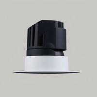 Spot encastré moderne anti-éblouissement 5-12W 5000K CCT, corps en aluminium, effet de lumière Hill changeant de couleur, pour plafond MDL01