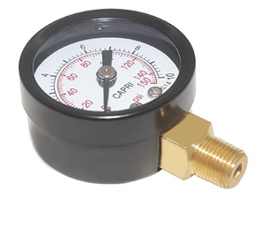 เกจวัดแรงดันอลูมิเนียมอัลลอยด์ใหม่ ขนาด 1/4 นิ้ว เกลียว NPT ตัวผู้ 0 ถึง 60 PSI สำหรับชุดบำบัดลมในโรงงานผลิตสำหรับขายปลีก - Product Image 6