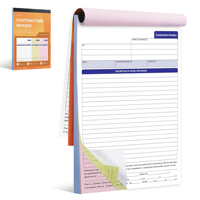 Carnet de formulaires de factures et commandes 8,3x5,5 pouces, papier autocopiant en 2 feuillets, bloc de factures duplicata, formats A4/A5/A6, formulaires NCR
