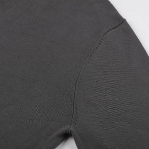 Fabrication de tricots Logo personnalisé Cardigan à manches longues avec fermeture éclair pour hommes, veste en tricot à poitrine ouverte 100% pull d'hiver en coton - Product Image 4