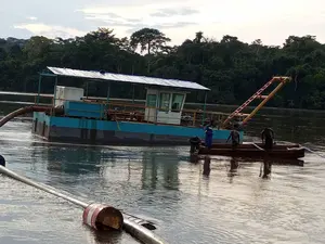 Sıcak satış yüzen altın araştırması satış altın elmas Dredge tekne ekipmanları madencilik elmas