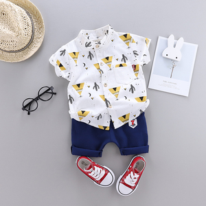 2019 Comfortable Casual Hot Selling Popular Printed Short-sleeved Shirts Bulk Wholesale Kids Clothing Boys Children <b>Clothes</b> - Product Image 3