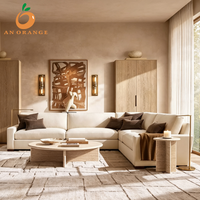 Canapé d'angle en L tendance, ensemble de meubles de salon, canapé avec coussins en éponge écologique pour appartement et bureau