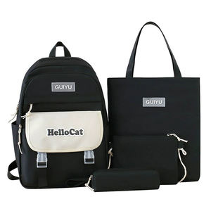 Vente en gros de sacs à dos de 4 pièces de grande capacité de qualité supérieure pour étudiants Ensemble de sacs à dos style fille mignonne pour enfants - Product Image 6