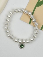 Collier de luxe pour animaux de compagnie avec pendentif en forme de cœur en perles, accessoire élégant pour chats et petits chiens