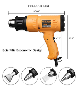 <span class=keywords><strong>Pistola</strong></span> <span class=keywords><strong>de</strong></span> <span class=keywords><strong>Calor</strong></span> Eléctrica <span class=keywords><strong>de</strong></span> 2000W <span class=keywords><strong>con</strong></span> Pantalla Digital, Temperatura Ajustable, Doble Flujo <span class=keywords><strong>de</strong></span> Aire y Velocidad Ajustable - Product Image 3