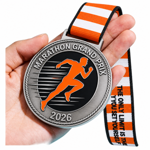 Médaille de course d'obstacles sportive personnalisée par le fabricant, en alliage de zinc, avec relief 3D, finition dorée, médaille de marathon personnalisée, médaille de grand <span class=keywords><strong>prix</strong></span> - Product Image 1