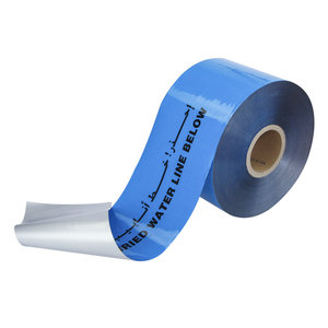 Cinta de advertencia de peligro azul de 2 pulgadas de ancho, de polietileno, para marcar líneas de agua. - Product Image 4