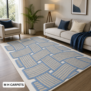 Tapis de luxe personnalisé en laine, écologique, fait main, moderne, pour hôtel, salon, décoration intérieure - Product Image 1