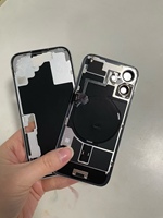 Boîtier de remplacement pour iPhone 16 avec châssis intermédiaire et vitre arrière