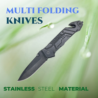 Couteau de poche tactique pliable durable pour la survie en plein air, le camping, la chasse, le bushcraft, la défense personnelle, avec lame en acier inoxydable