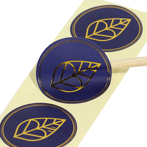 Custom Product logo Gold Foil Stickers Printing square Waterproof Transparent Packaging Labels for Perfume Bottles