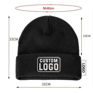 Gorros de Punto Acrílicos Unisex con Logotipo Personalizado Bordado en 60 Colores, Gorro de Invierno Cálido - Product Image 2