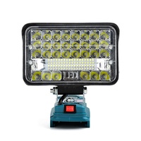 Lampe de travail sans fil 48 LED 60W pour Makita 18V Batterie 2 USB Port de charge Camping Pêche
