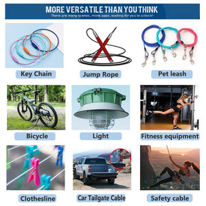 สายสลิงเชือกลวดเหล็ก1.2-2มม. พร้อมสายร้อยตาไก่พร้อมตะขอเกี่ยว - Product Image 5