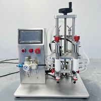 Machine de remplissage de parfum liquide pneumatique à 2 têtes, distributeur de bureau pour applications chimiques d'eau pure, machines de remplissage