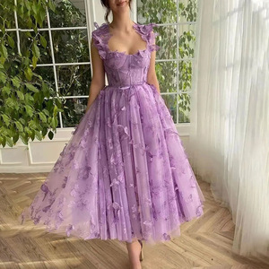 <span class=keywords><strong>Vestido</strong></span> de Fiesta de <span class=keywords><strong>Noche</strong></span> para Dama de Gran Venta 2025, Vestidos de Novia Personalizados, <span class=keywords><strong>Vestido</strong></span> Largo y Elegante de <span class=keywords><strong>Playa</strong></span> para Mujer con Apliques de Mariposas de Encaje - Product Image 2