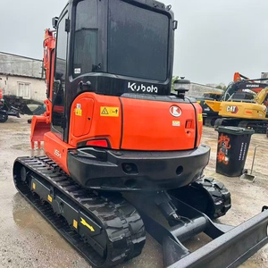 Excavadora de cadenas Kubota U55 usada en stock, miniexcavadora de 5 toneladas sin cola para servicios urbanos y paisajismo - Product Image 3