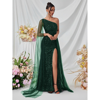 Robe de soirée longue personnalisée pour femme, à épaules dénudées, à sequins, avec fente haute, coupe ample, sexy, pour la danse et les fêtes, en modal respirant
