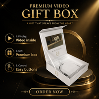 Boîte cadeau vidéo de luxe personnalisée avec écran LCD, boîte d'invitation en papier pour événements promotionnels d'entreprise