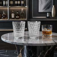 Kristallen glazen whiskyglas 315ml diamantpatroon tumbler vintage luxe herbruikbaar handgeblazen milieuvriendelijk wijnglas met wijde opening