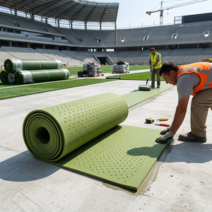 Tapis anti-choc pour terrain de sport conforme aux normes <span class=keywords><strong>FIFA</strong></span>, mousse TPE à cellules fermées hautement résiliente, sous-couche professionnelle pour terrain de football et aire de jeux - Product Image 1