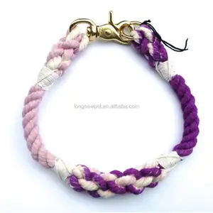 Wholesale Comfortable Cotton Buckle Dog Collar Hot Sex Women Dog Puppy Collar And Leash With Gradient Color