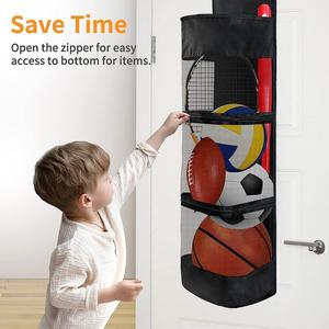 <b>Hanging</b> Organizer Basketball Dolls 33x15x85cm Three Layer Fabric <b>Storage</b> Behind Doors On <b>Walls</b> - Product Image 4