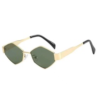 Lunettes de soleil ovales vintage années 90, petite monture métallique, esthétique Old Money, verres rétro UV400, lunettes de mode pour hommes et femmes