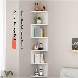 Fabbrica all'ingrosso appendiabiti a parete per uso domestico Multi-strato <span class=keywords><strong>angolo</strong></span> triangolo divisorio libreria cucina decorazione per la <span class=keywords><strong>casa</strong></span> - Product Image 3