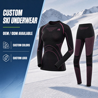 Ensemble de sous-vêtements de ski Alpine PRO pour femmes respirant thermique sans couture séchage rapide sport long Johns salopette d'hiver
