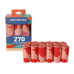 Bolsa de basura biodegradable para mascotas con Rosa perfumada a prueba de fugas, bolsa gruesa para caca de perro, bolsas de basura para mascotas al aire libre con patrón de <span class=keywords><strong>amor</strong></span> - Product Image 1