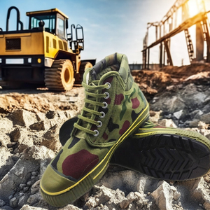 Zapatos de trabajo de lona transpirables baratos para primavera y otoño, botas de entrenamiento de seguridad con suela de goma antideslizante y resistente al desgaste para verano - Product Image 2