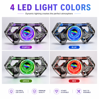 Cabine DJ portable avec écran LED couleur, barre lumineuse RVB et table console pour discothèque, bar, scène, événement, fête